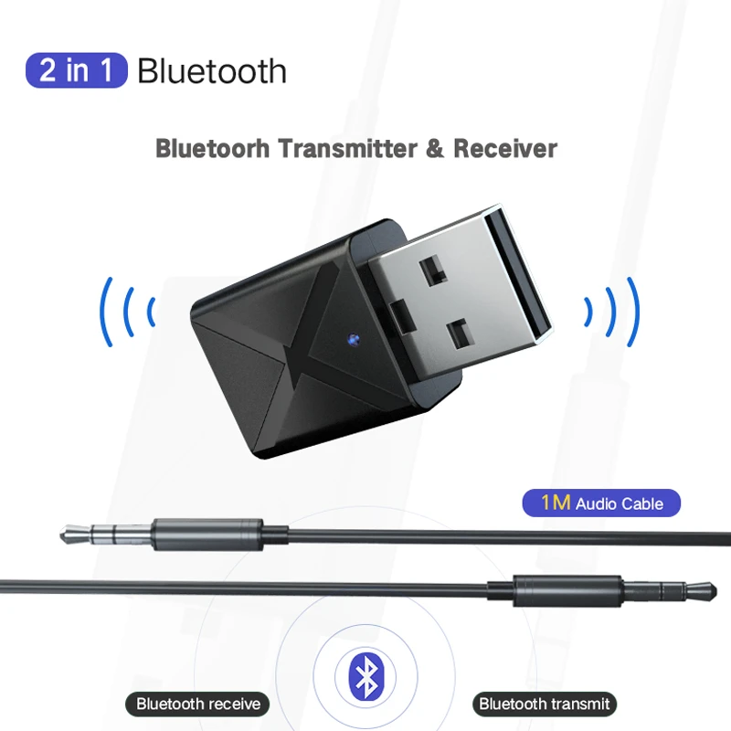 2 в 1 Bluetooth передатчик и приемник беспроводной автомобильный комплект 5 0 адаптер 3