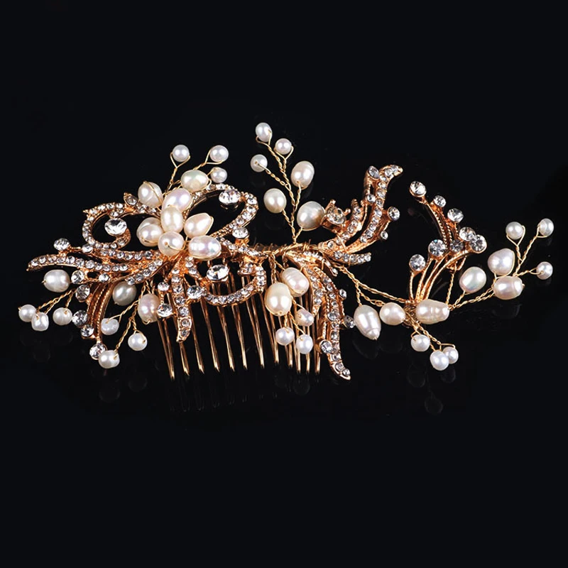 Роскошный белый цветок гребни для волос головной убор выпускного свадебные