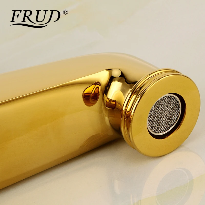 FRUD 1 комплект золотой новый кран для ванной комнаты Смеситель холодной и горячей