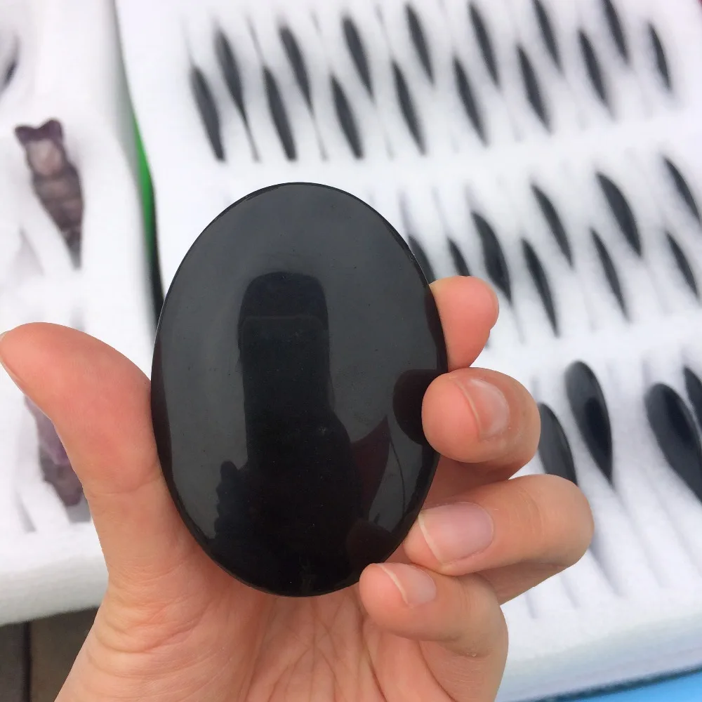 1 шт. натуральный черный обсидиан рейки целебная энергия кристалл как счастливый