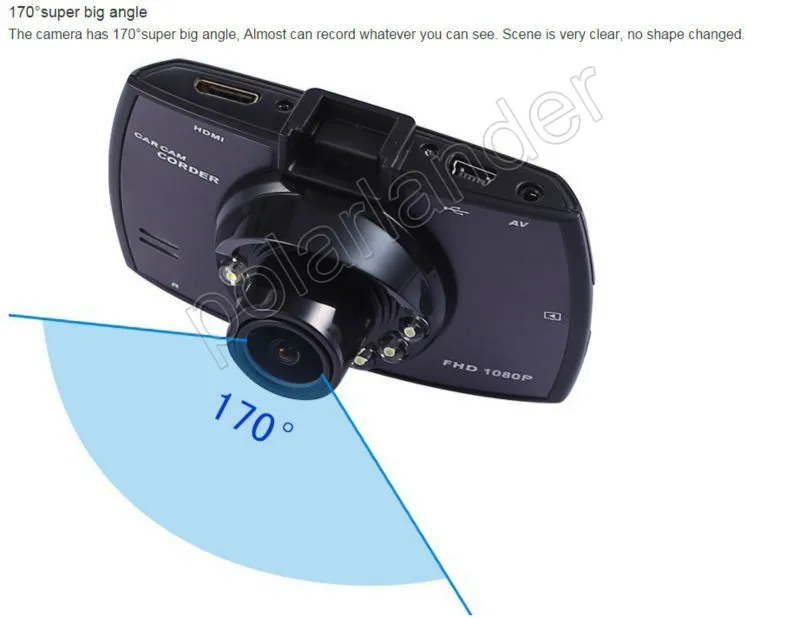 

170 Degree Wide Angle New Arrival 2.7 inch Car DVR Car video Recorder With Motion Detection Night Vision G-Sensor