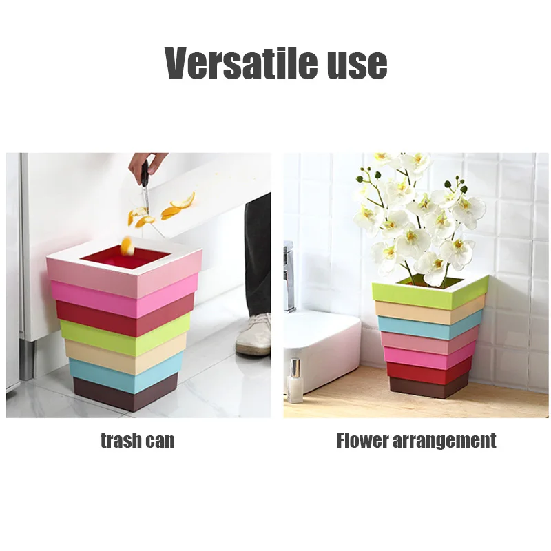 

Folding Household Trash Can Plastic Coverless Storage Bucket Thick Durable Non-Slip Paper Bucket DC156