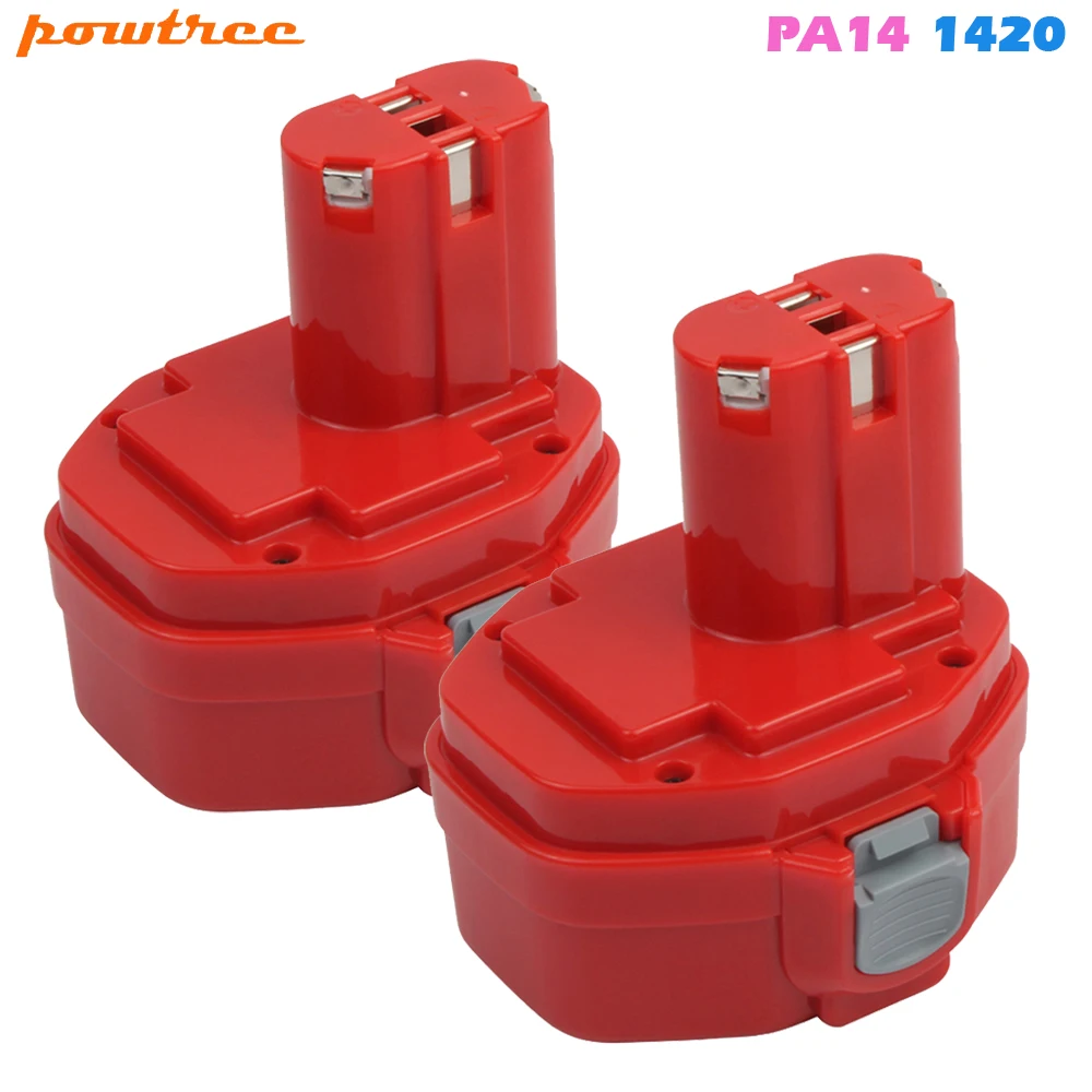 Powtree 14,4 V 3.5Ah металл-гидридных или никель PA14 1420 перезарядки Батарея для беспроводная дрель makita для PA14 1420 1422 1433 1434 1435F JR140D 192699