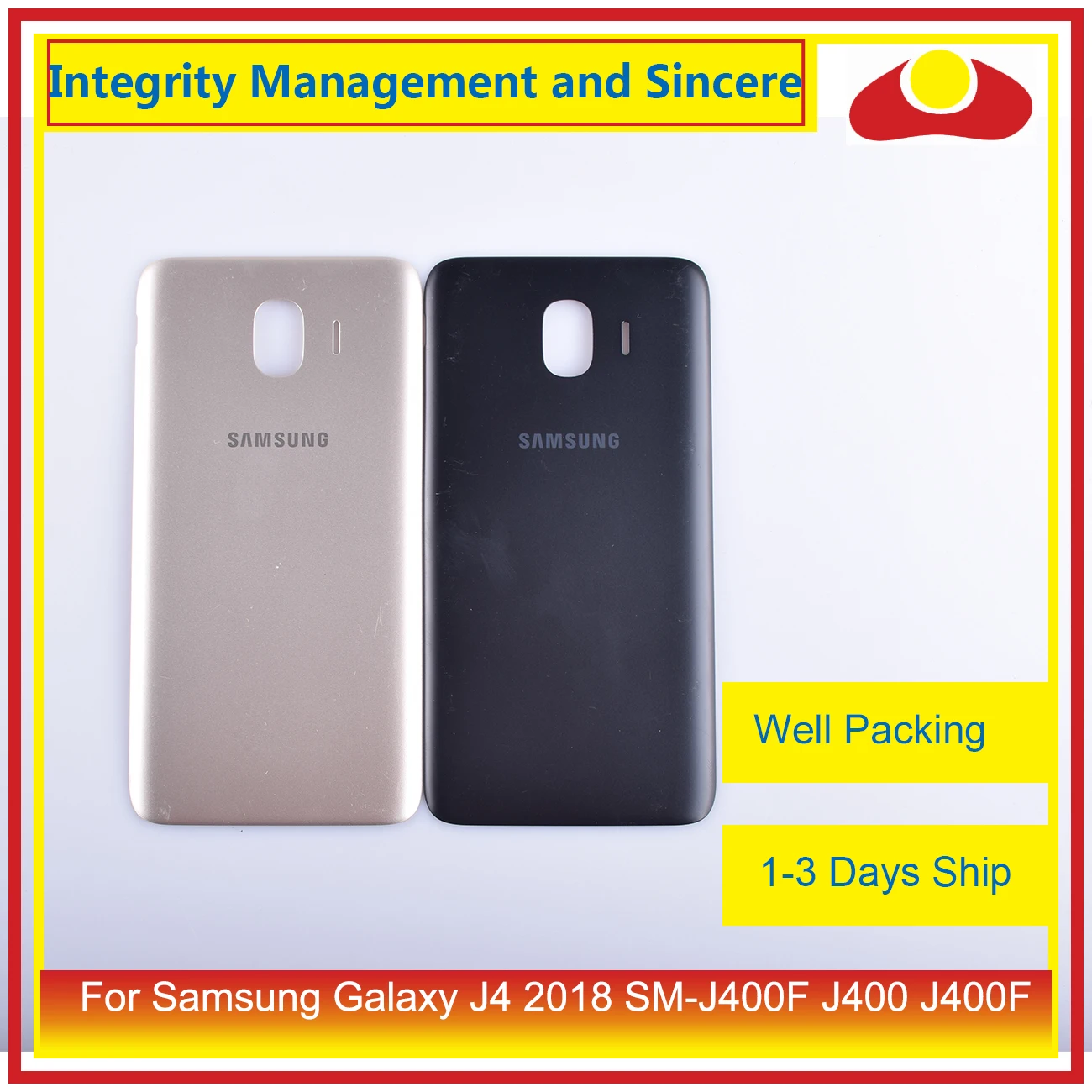 10 шт./лот для samsung Galaxy J4 SM-J400F J400 J400F корпус батарея Дверь задняя крышка корпус замена корпуса