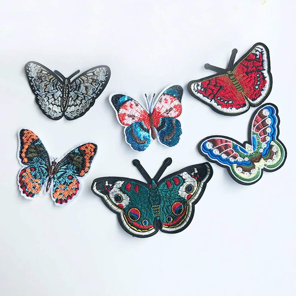6 шт. декоративные нашивки с бабочками для одежды |