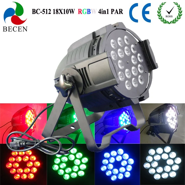 2pcs quite LED Par 18x10w RGBW 4in1 Stage Lights DMX Led Disco Light Par64 Quad Dj Lighting Effect | Освещение