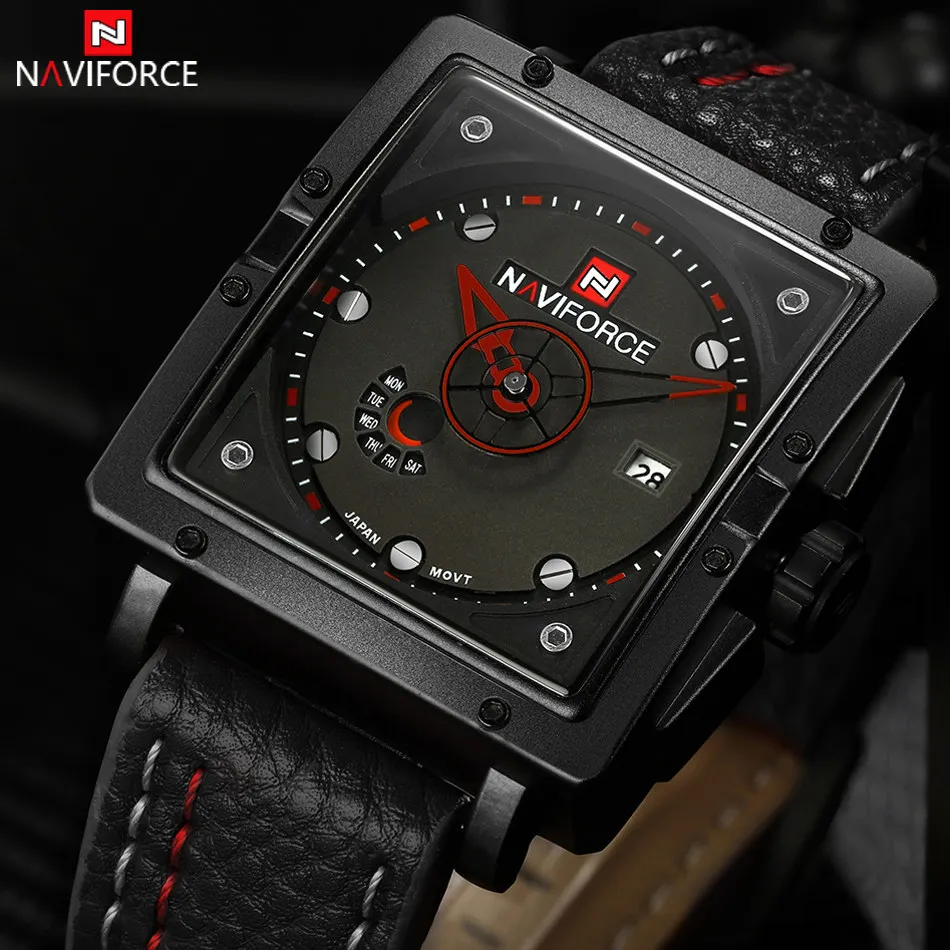 NAVIFORCE Люксового Бренда Мужчин Спортивные Часы мужские Кварцевые Аналоговые Дата