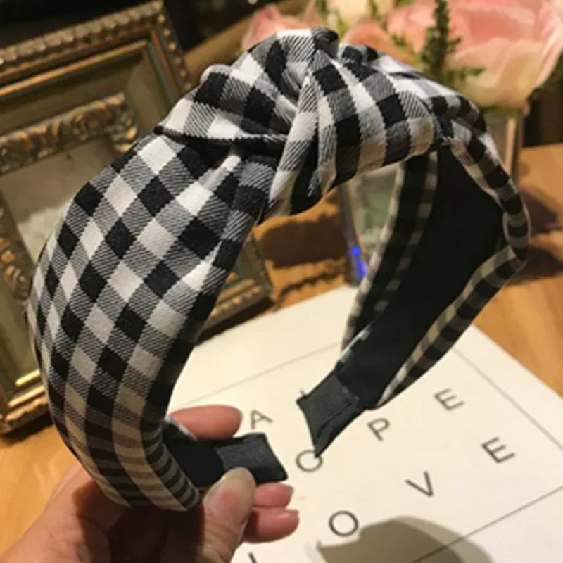 

Solid Satin Headband Women Korean Hair Accessories Wide Hairband Lady Headband Striped/Dots/Plaid Hairband Knot Adults Face Wash