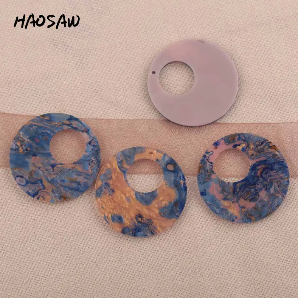 HAOSAW 35 мм 6 шт./лот очарование уксусной кислоты/полые круглые/дизайн масляной