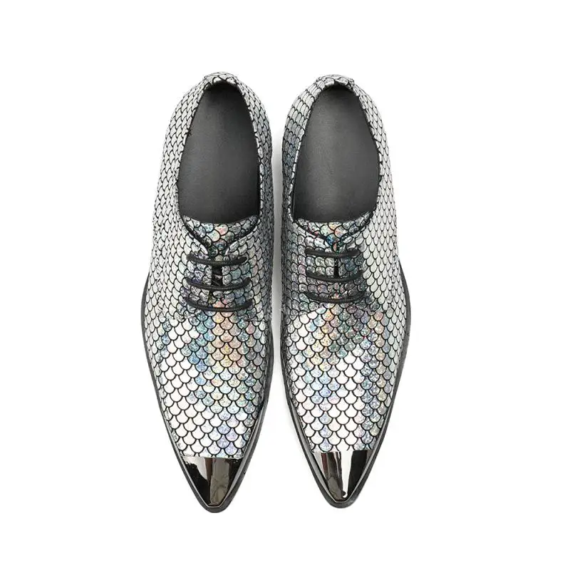 Мужские туфли роскошные брендовые из натуральной кожи с заостренным носком для