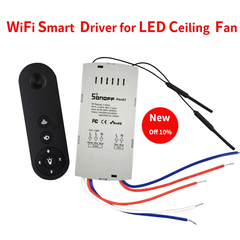 Sonoff IFan02 преобразует неумный светодиодный потолочный вентилятор в WiFi Smart CeilingFan APP