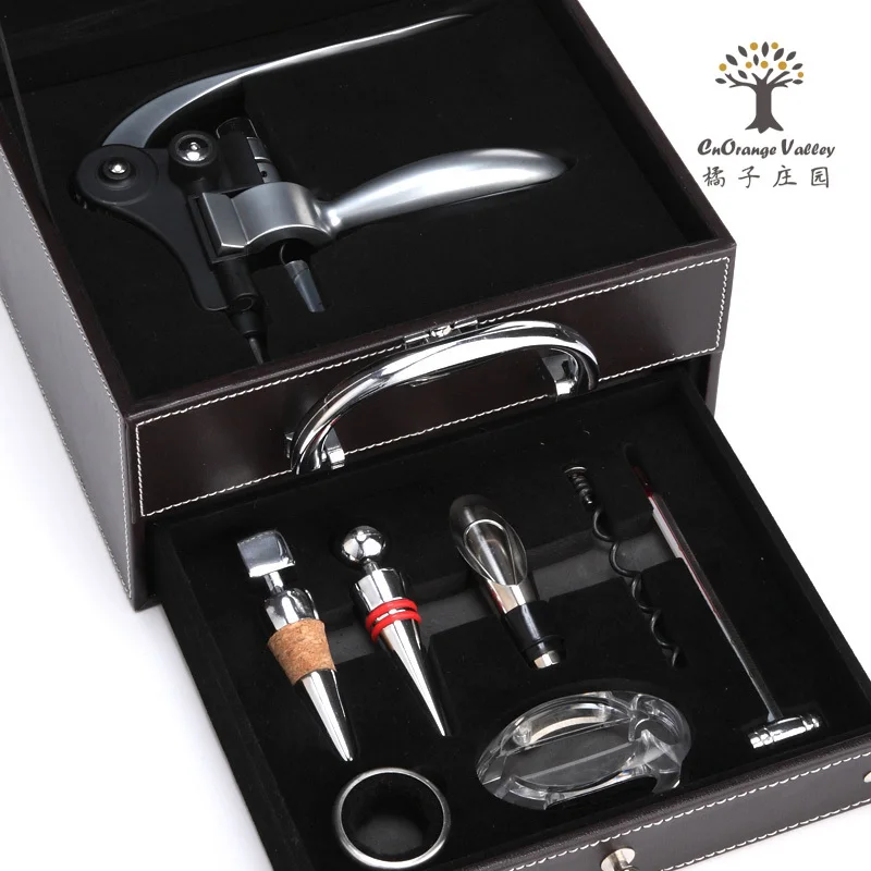

Orange manor type of high-grade rabbit corkscrew Wine Business Package Gift Set with free shipping