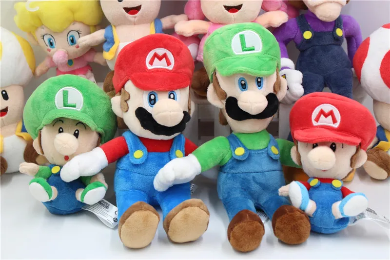 New Official Super Mario Plush Luigi 8 inch Blue Toad Waluigi Koopa Toadette... Toys Xmas Gift | Игрушки и хобби