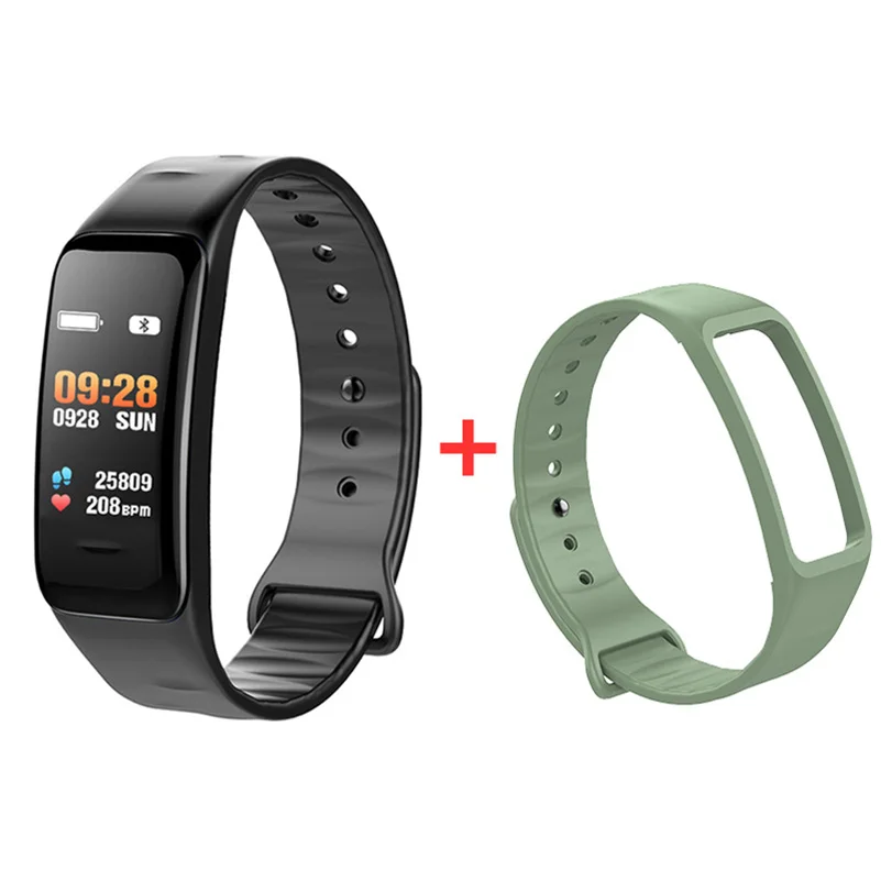 Add Green Strap Смарт-Браслет Водонепроницаемый Фитнес-трекер часы Смарт-Браслет фитнес-браслет Здоровье монитор сердечного ритма Bluetooth Спорт Smartband - Цвет: Add Green Strap