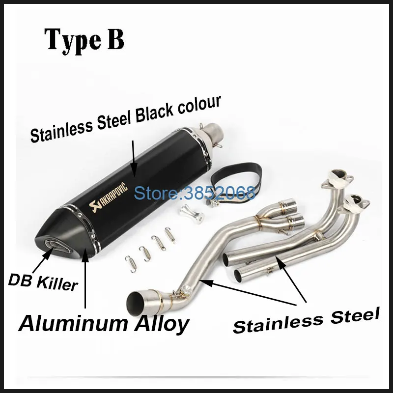 Motorcycle TMAX530 TMAX500 Exhaust Conenct Middle Pipe and Akrapovic Muffler Full System Fit for (08-16 ) Year | Автомобили и