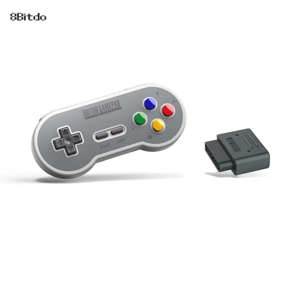 Темно-серый 8bitdo SN30 Беспроводной геймпад Bluetooth с ретро комплект для nintendo SNES SF-C - Цвет: Темно-серый
