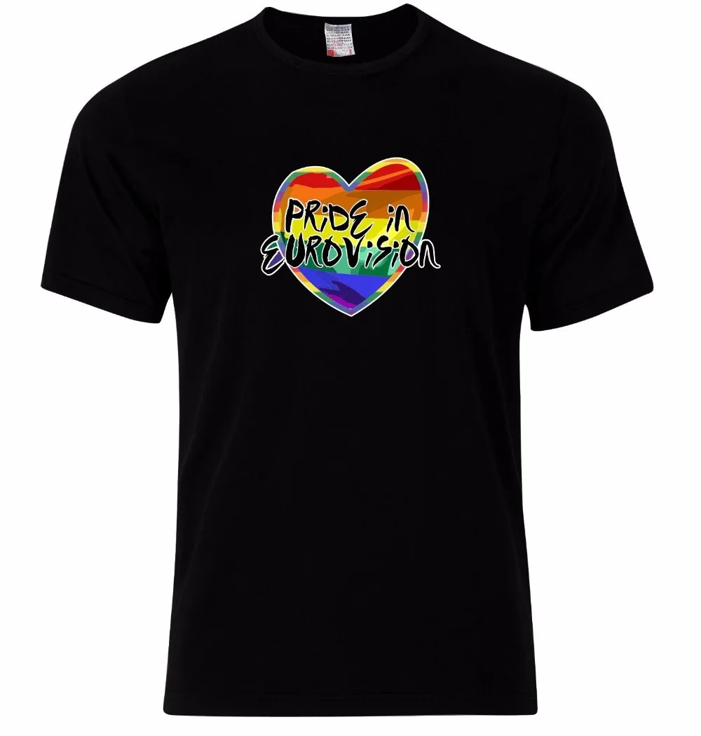

2019 Newest Men Funny Fashion Classic Euro Vision Lgbt Portugal Lisbon Lisboa Pride In Eurovision Song Contest T-Shirt