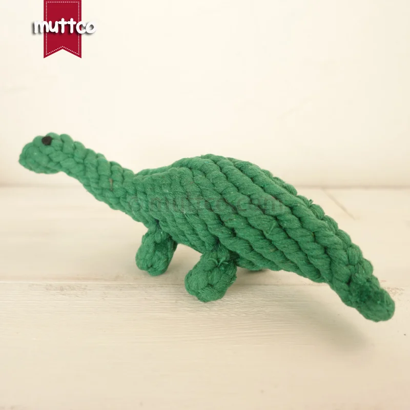 wholesale high quality green dinosaur dog pet toy cotton rope toy dog rope toy DRT-014