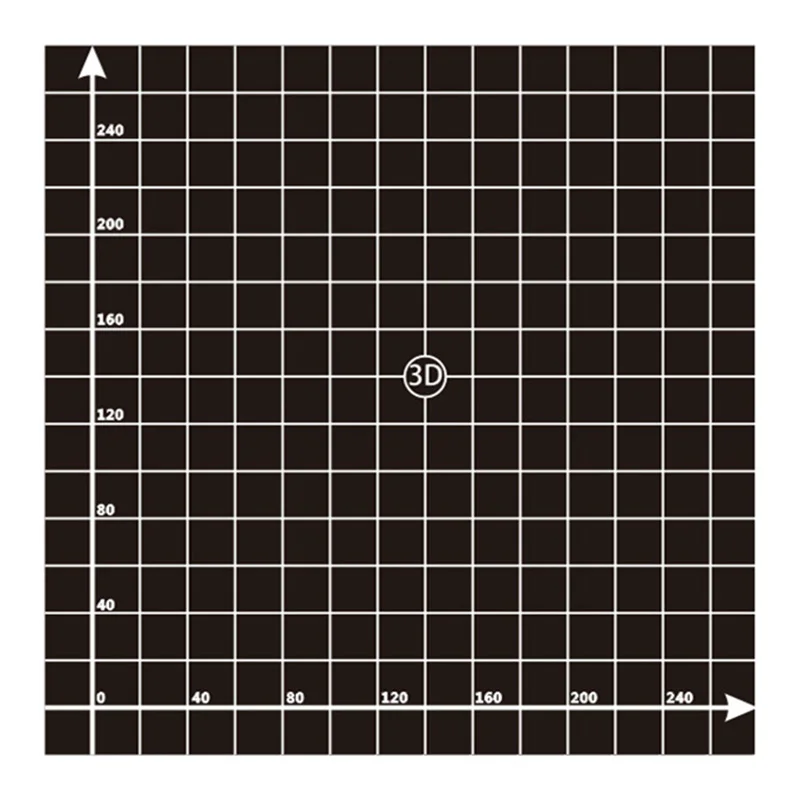 3D Printer Heat Hot Bed Sticker Coordinate Printed Surface Black for Parts JLRL88 | Компьютеры и офис