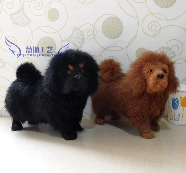 Имитация тибетского мастифта из полиэтилена и меха ручной работы 18x8x16 см