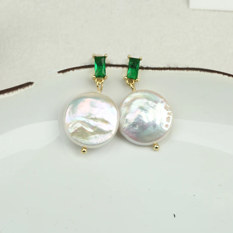 Green stone Ювелирные изделия хрустальные серьги Висячие модные жемчужные серьги INS Celi* e Стиль зеленый камень жемчужные пуговицы Подарки для женщин EAP - Цвет камня: Green stone