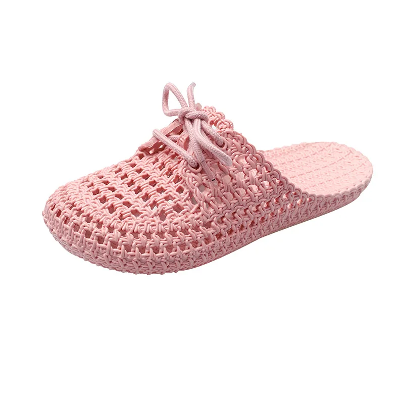 Новинка Дизайнерские сандалии гладиаторы с вязаным узором и закрытым носком