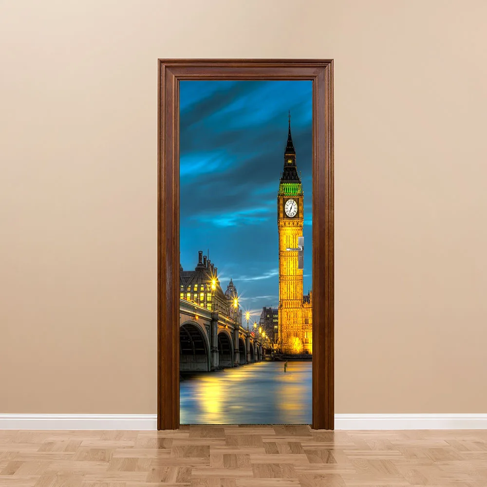 Бесплатная доставка UK Big ben наклейки на стену DIY настенная спальня домашний Декор