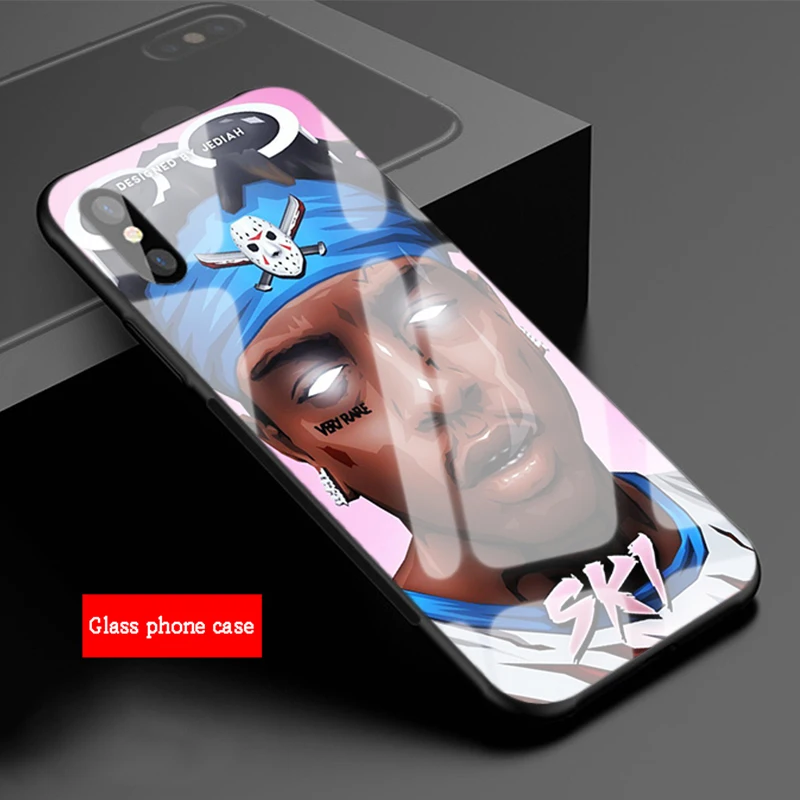 Rap Singer XXXTentacion MC закаленное стекло телефон чехол для iPhone 6 plus 7 8 5 5S 5C SE X XS XR Max |