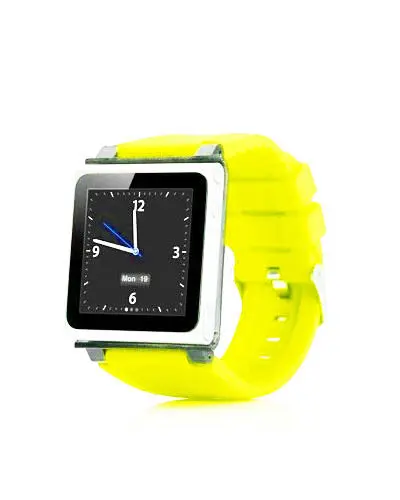 Yellow Мультисенсорный ремешок для наручных часов, браслет для iPod Nano 6 6th 6g, силиконовый ремешок для наручных часов - Цвет ремешка: Yellow