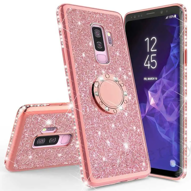 Блестящий Алмаз чехол для samsung Galaxy A50 кольцо крышки для samsung S10E S10 Plus m10 M20 M30 a10 A40 A50 A60 A70 A30