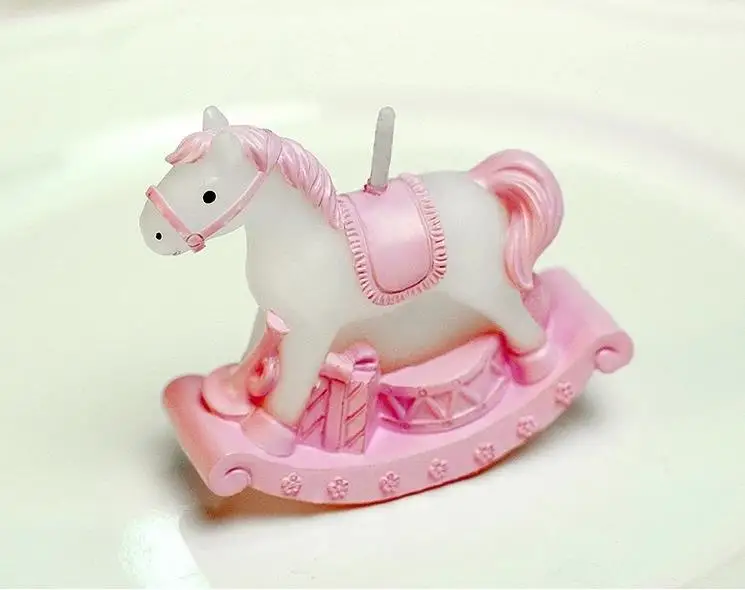 Baby shower candle favor--playful rocking horse favors Birthday party gift 100pcs/lot | Дом и сад