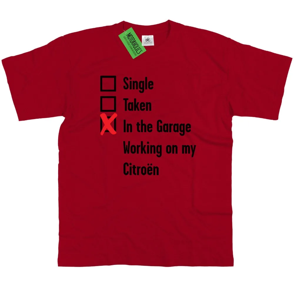 

2019 Hot Sale Mens Single, Taken in the Garage French Classic Car Fans T Shirt Classic Retro Mechanic Tee shirt