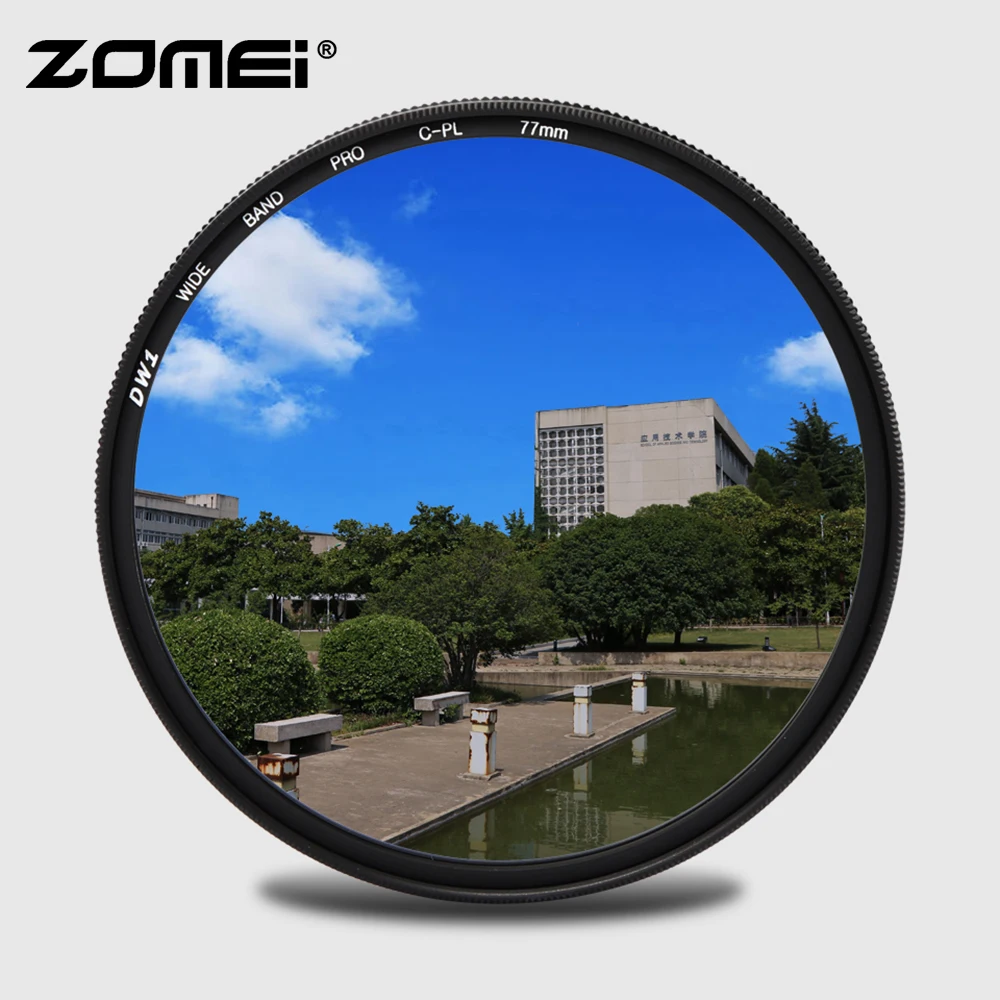 Zomei CPL фильтр 58 мм 62 67 72 77 82 круговой поляризационный 40 5 49 52 55 CIR PL тонкий