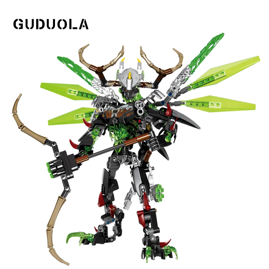 

Guduola BIONICLE 261pcs Umarak Uxar figures 612-2 Building Block toys Compatible BIONICLE best gift for boy