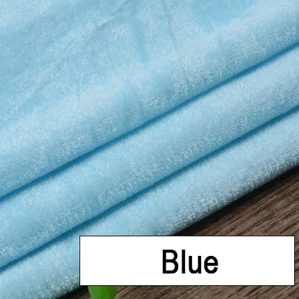 blue Бархатная ткань 100*160 см, полиэстер, спандекс, Telas, плюшевая ткань, цветная, сделай сам, ручная работа, шитье, лоскутное шитье, сценический занавес, скатерть - Цвет: blue