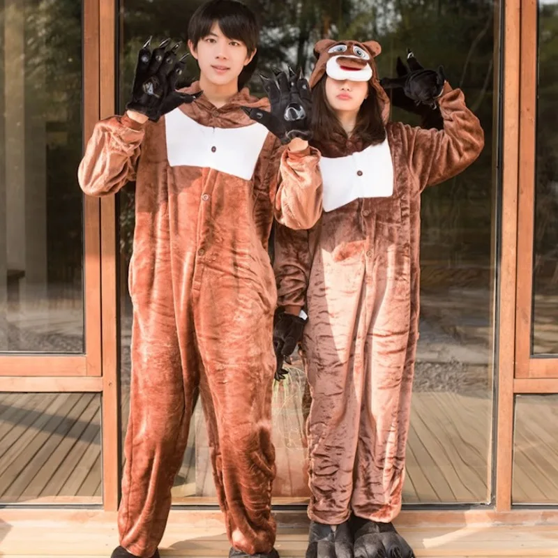 Пижамы с животными милый Мишка косплей комбинезоны комбинезон для взрослых