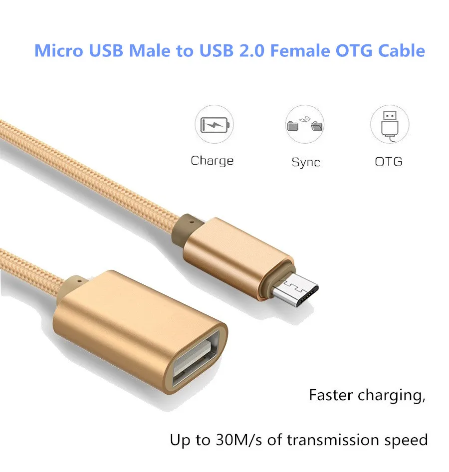Micro USB Кабель адаптер On The Go для Xiaomi Redmi Note/Note 3/Note 4/Note 4X/Note 5/S2 &quotпапа&quot в &quotМама&quot 2 0