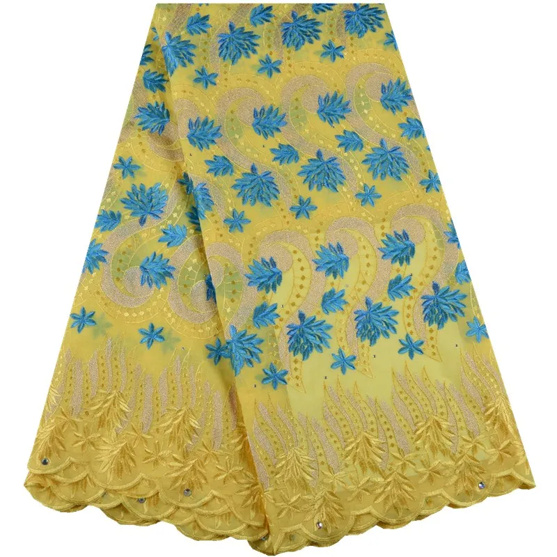 

2019 Latest African Lace Fabric With Stones French Lace Fabrics High Quality Nigerian Cotton Lace Fabric For Wedding A1532