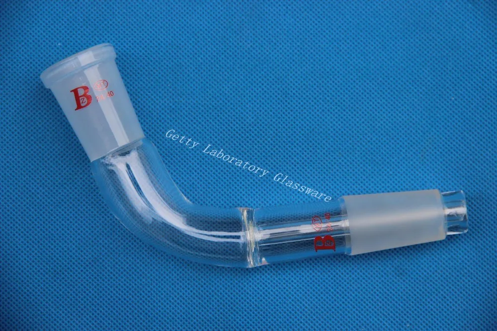 Дистилляционный изогнутый стеклянный адаптер 24/40 Соединительная лабораторная