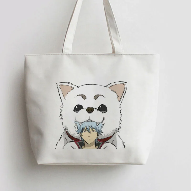 GINTAMA Sadaharu Elizabeth just away японская аниме сумка для покупок Холщовая Сумка сумки тоут