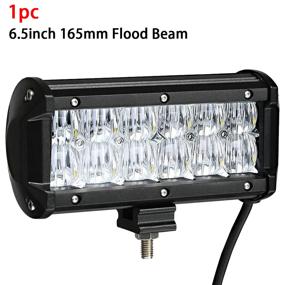 1pc 6.5 inch flood Светодиодный светильник HELLO EOVO 5D 4/6,5/9,5/12 17 дюймов, светодиодный светильник для внедорожной лодки, автомобиля, трактора, грузовика, 4x4, внедорожника, вездехода, светодиодный рабочий светильник - Цвет: 1pc 6.5 inch flood