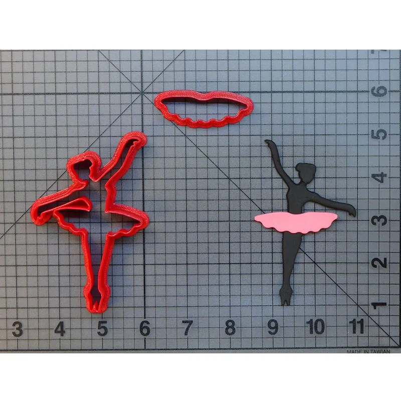 Красивая балерина девушка печенья резак набор Сделано 3D печатных форма для