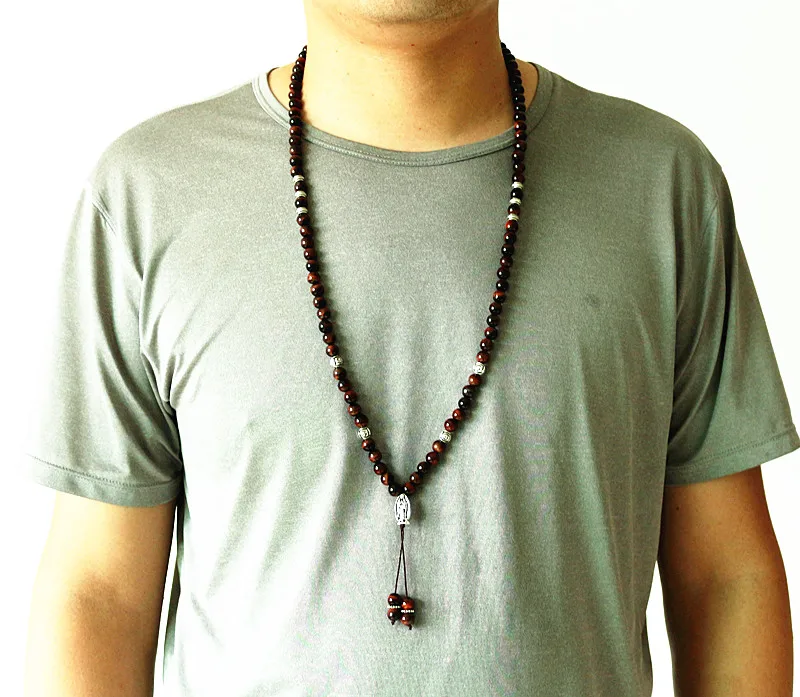 Неэластичные 8 мм 99 шт. каменные бусины в виде тигрового глаза буддистское