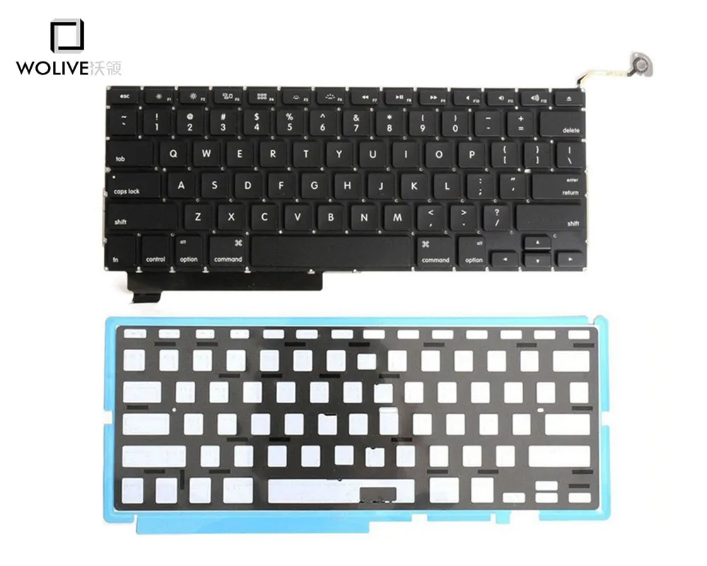 Подлинная A1286 US клавиатура для ноутбука Macbook Pro 1" 2009-2012 год с Подсветка Язык версия замена