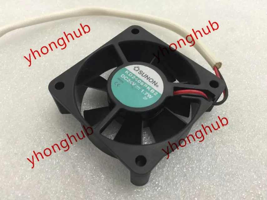 SUNON KD2406PKB2 DC 24V 1 7 W 2 проводной 60x60x20 мм Сервер вентилятор охлаждения|square fan|server fandc 24v