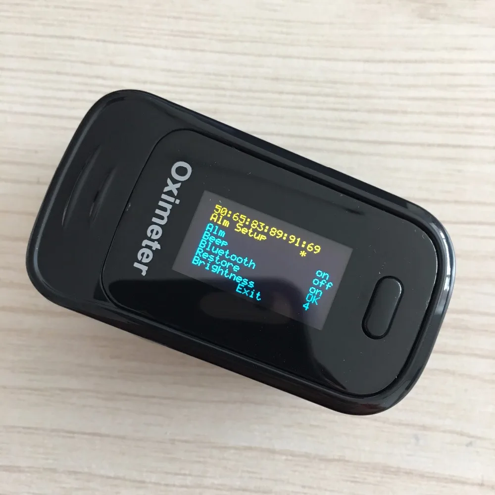 Andriod приложение мобильный телефон Bluetooth 4 0 OLED пальцевой Пульсоксиметр палец SPO2 PR
