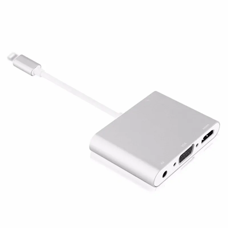 Высококачественный кабель HDTV OTG для Lightning/HDMI/VGA/AV аудио/Vidio адаптер IPhone X/8/7/6Plus IPad