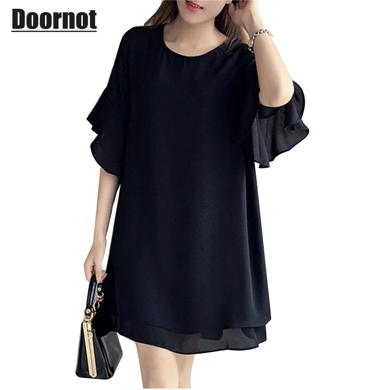 Большой леди платья 5XL 4XL 3XL корейские летние Для женщин Мода-Line свободные
