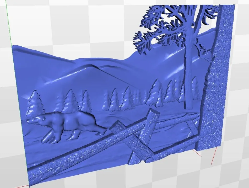 Рельефная 3d-модель для ЧПУ в формате файлов STL Panno_Bear_3 | Инструменты