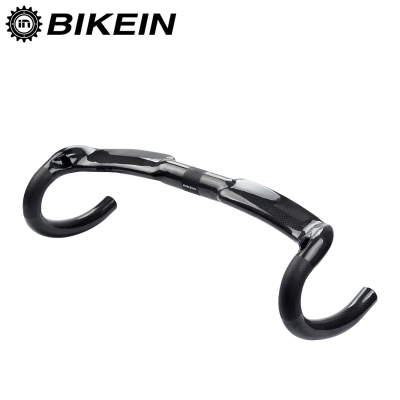 BIKEIN Lite сверхлегкий 3 k углеродный велосипедный дорожный Руль матовый/глянцевый 400/420/440 Изогнутый Бар Руль велосипед запчасти 250 г